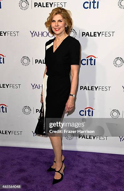 Actress Christine Baranski arrives at The Paley Center For Media's 32nd Annual PALEYFEST LA - "The Good Wife" at Dolby Theatre on March 7, 2015 in...