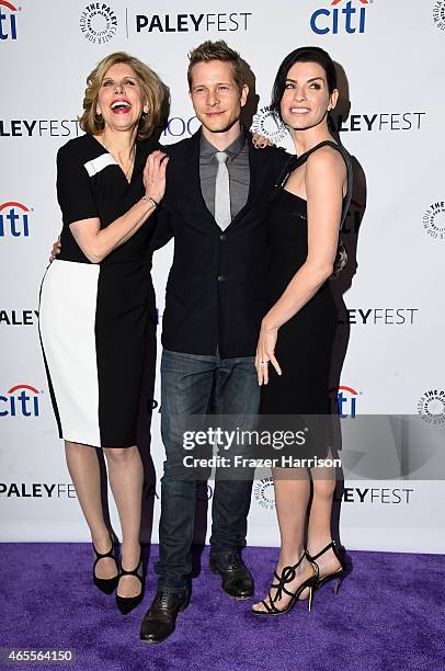 Actors Christine Baranski, Julianna Margullies and Matt Czuchry arrive at The Paley Center For Media's 32nd Annual PALEYFEST LA - "The Good Wife" at...