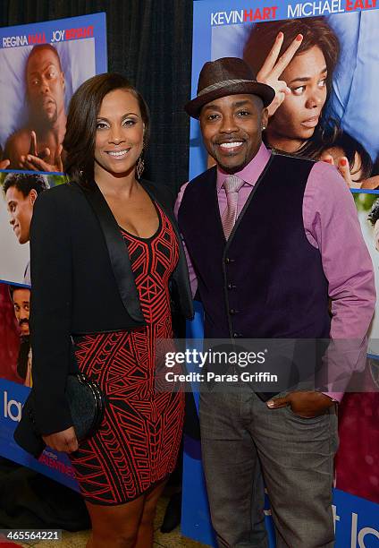 Heather Hayslett and Will Packer attends the "About Last Night" screening at Regal Cinemas Atlantic Station Stadium 16 on January 27, 2014 in...