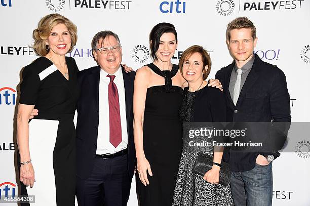 Actress Christine Baranski, producer Robert King, Julianna Margullies,producer Michelle King and Matt Czuchry arrive at The Paley Center For Media's...