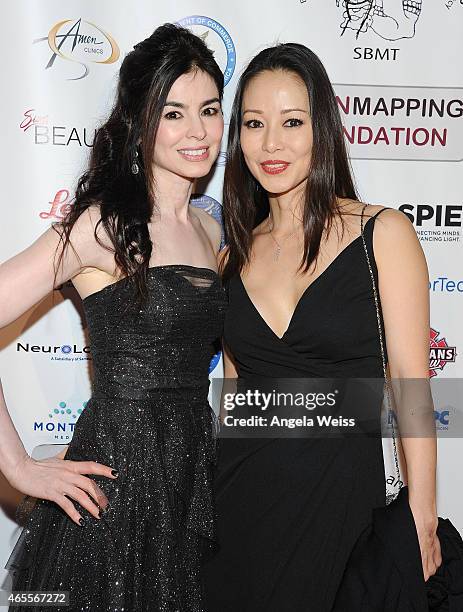 Rayna Papali and Eiko Nijo attend Society For Brain Mapping And Therapeutics 12th Annual World Congress Black Tie Gala at Millennium Biltmore Hotel...