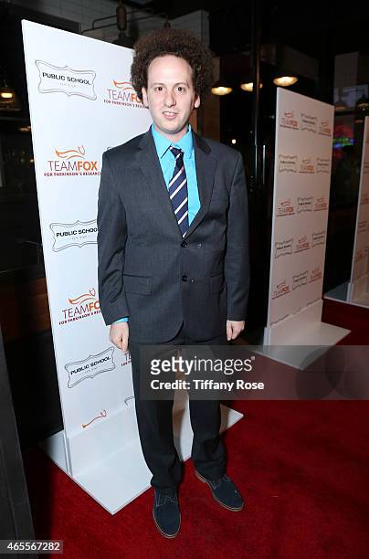 Actor Josh Sussman attends Raising The Bar To End Parkinson's at Public School 818 on March 7, 2015 in Sherman Oaks, California.