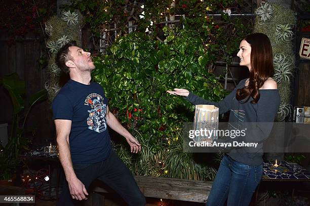 Chris Hardwick and Lydia Hearst attend the 4th Annual Wayne Federman International Film Festival at Cinefamily on March 7, 2015 in Los Angeles,...