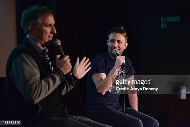 Wayne Federman and Chris Hardwick attend the 4th Annual Wayne Federman International Film Festival at Cinefamily on March 7, 2015 in Los Angeles,...