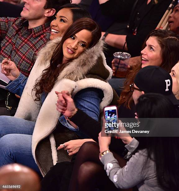 Dascha Polanco attends the Indiana Pacers vs New York Knicks game at Madison Square Garden on March 7, 2015 in New York City.