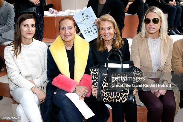 Writer Danielle Steel with her daughter Samantha Traina and Ambassador of USA in France, Jane D. Hartley and her daughter attend the Celine show as...