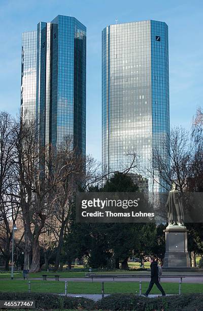 The Deutsche Bank AG headquarters pictured on January 27, 2014 in Frankfurt am Main, Germany. Deutsche Bank AG, Germany's largest lender,...