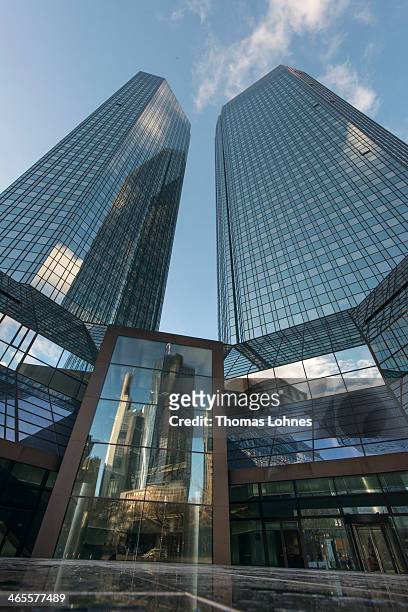 The Deutsche Bank AG headquarters pictured on January 27, 2014 in Frankfurt am Main, Germany. Deutsche Bank AG, Germany's largest lender,...