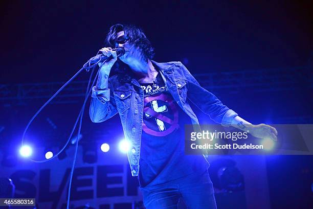 Singer Kellin Quinn of the band Sleeping with Sirens performs onstage at the Self Help Festival on March 7, 2015 in San Bernardino, California.