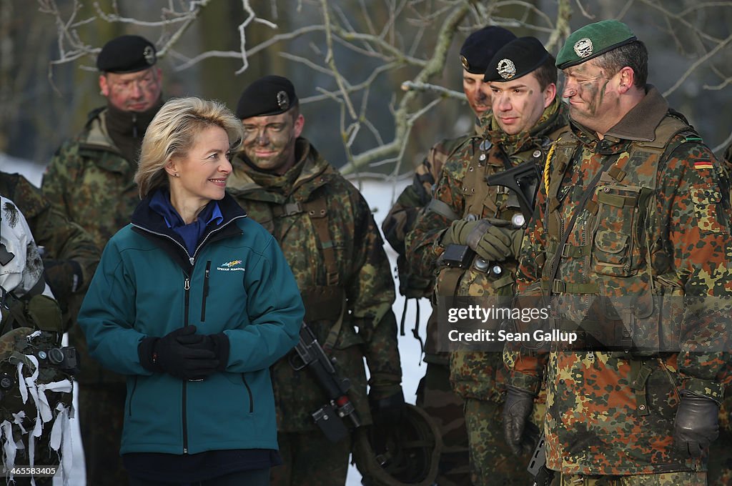 New German Defense Minister Von Der Leyen Visits Troops