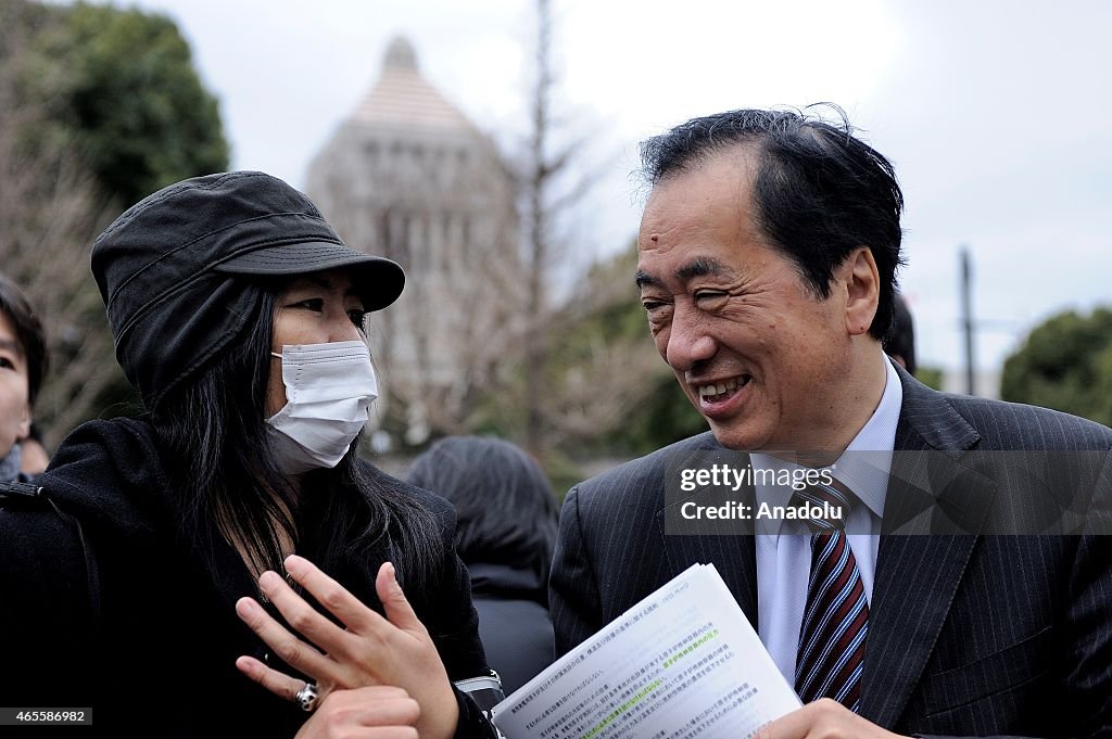 People marched in the Tokyo streets demanding the non use of nuclear plants