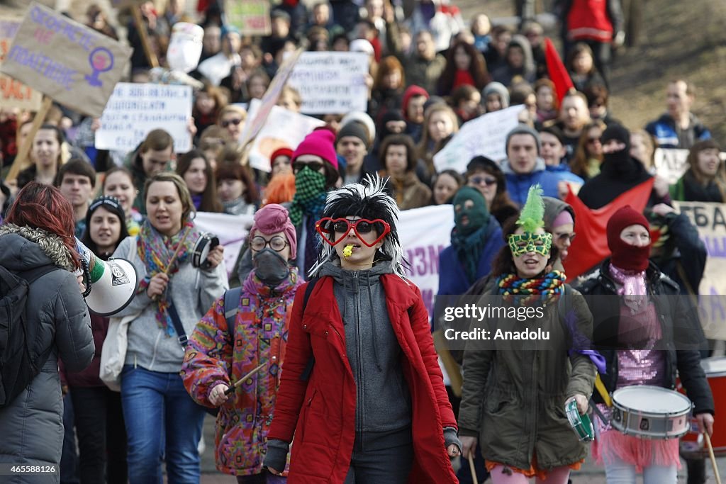 International Women's Day march in Kiev