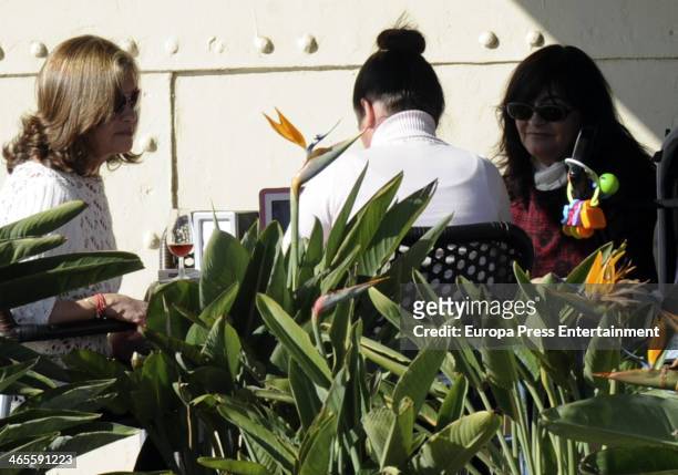 Pepa Flores 'Marisol' and her daughter Tamara Gades are seen on January 9, 2014 in Malaga, Spain.