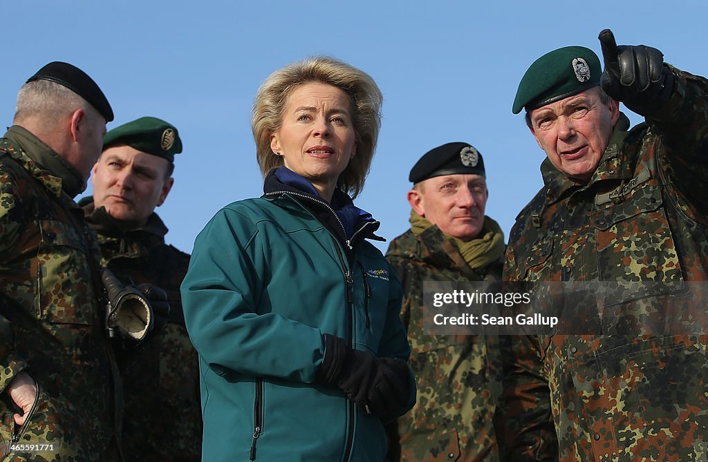 New German Defense Minister Von Der Leyen Visits Troops