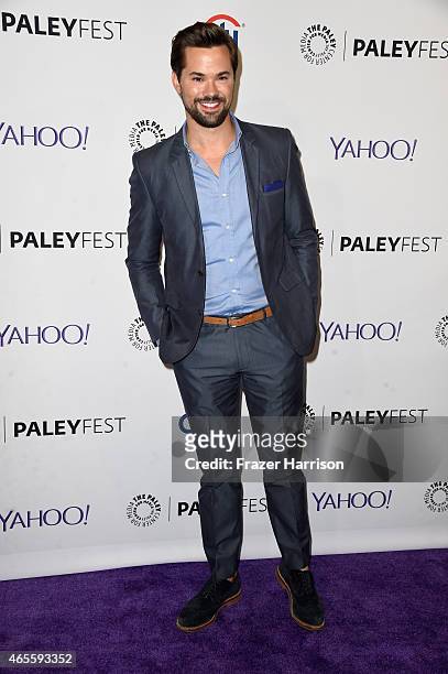 Actor Andrew Rannells attends The Paley Center For Media's 32nd Annual PALEYFEST LA - "Girls" at Dolby Theatre on March 8, 2015 in Hollywood,...