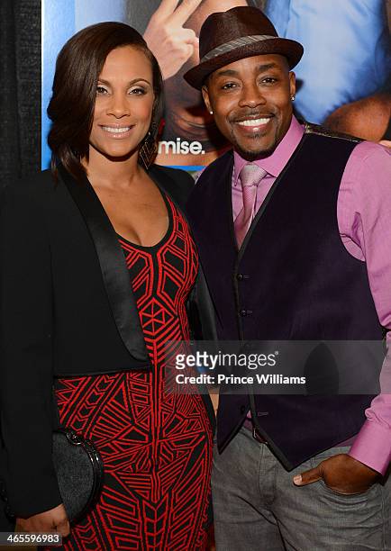 Heather Hayslett and Will Packer attend the "About Last Night" screening at Regal Atlantic Station on January 27, 2014 in Atlanta, Georgia.