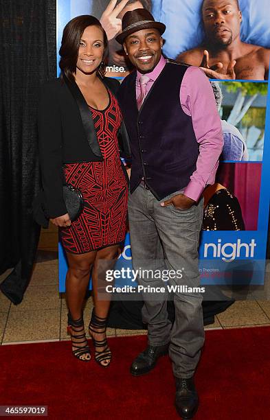 Heather Hayslett and Will Packer attend the "About Last Night" screening at Regal Atlantic Station on January 27, 2014 in Atlanta, Georgia.