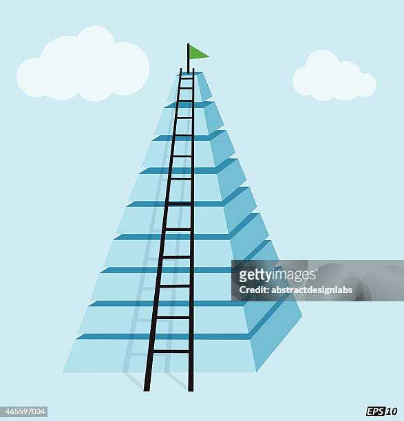 success ladder - step ladder stock illustrations