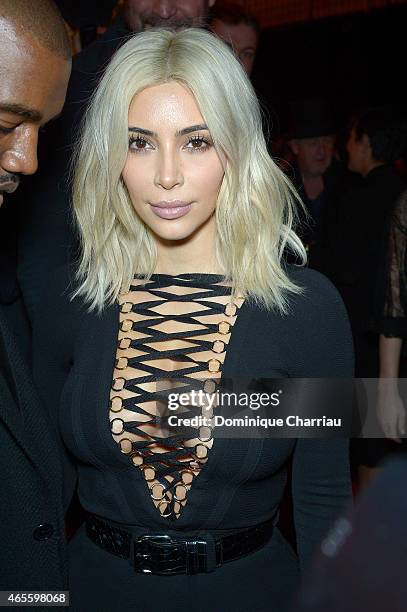 Kim Kardashian attends the Givenchy show as part of the Paris Fashion Week Womenswear Fall/Winter 2015/2016 on March 8, 2015 in Paris, France.