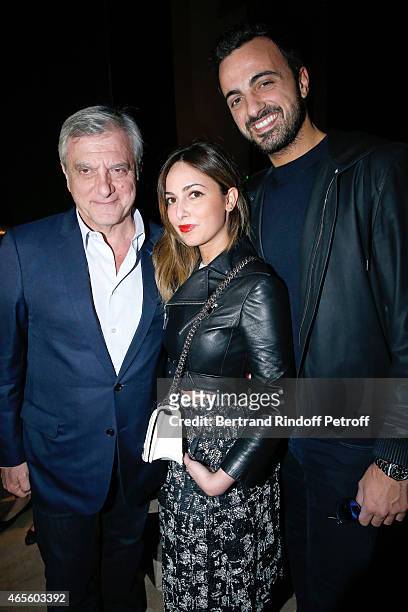 Dior Sidney Toledano with his daughter Julia and his son Alan attend the John Galliano show as part of the Paris Fashion Week Womenswear Fall/Winter...