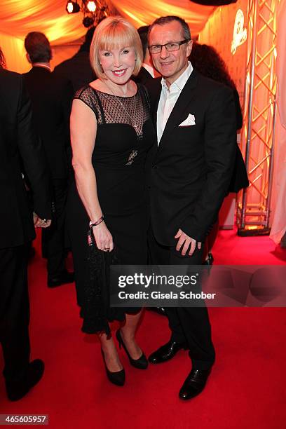 Heike Maurer and husband Ralf Immel attend the Lambertz Monday Night at Alter Wartesaal on January 27, 2014 in Cologne, Germany.