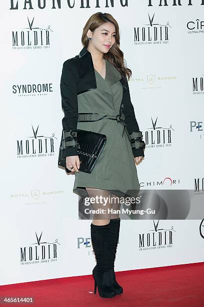 Singer Ailee attends the Moldir Launching Party on January 24, 2014 in Seoul, South Korea.