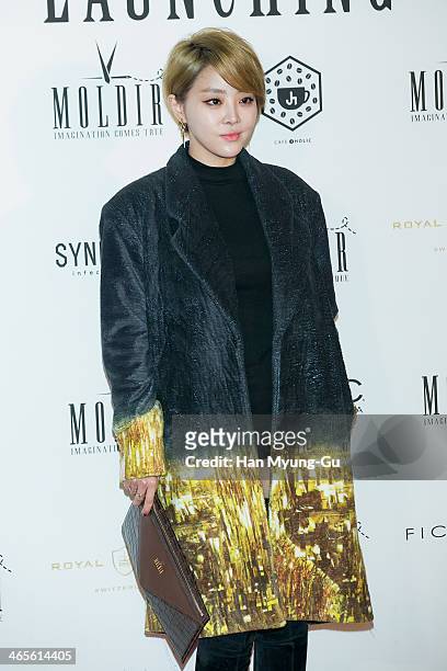Narsha of South Korean girl group Brown Eyed Girls attends the Moldir Launching Party on January 24, 2014 in Seoul, South Korea.