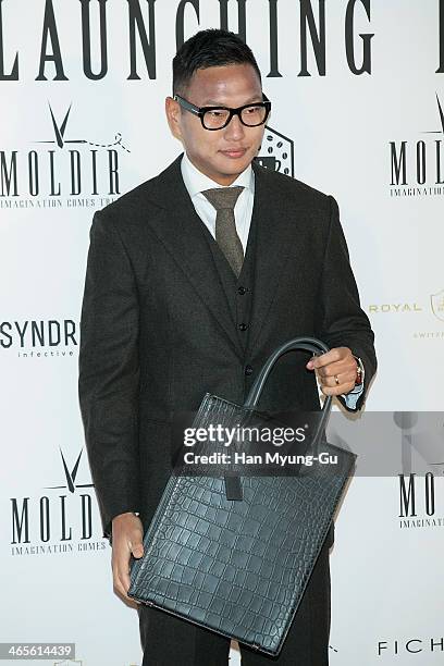 Chong Te-Se of Suwon Bluewings attends the Moldir Launching Party on January 24, 2014 in Seoul, South Korea.