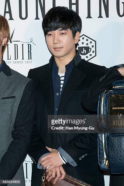 Of South Korean boy band MBLAQ attends the Moldir Launching Party on January 24, 2014 in Seoul, South Korea.