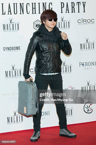 Yoon Do-Hyun of YB attends the Moldir Launching Party on January 24, 2014 in Seoul, South Korea.