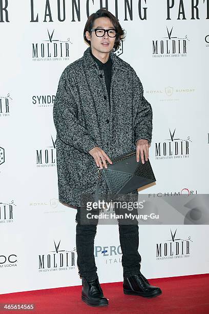 Lee Sang-Gon of South Korean boy band Noel attends the Moldir Launching Party on January 24, 2014 in Seoul, South Korea.