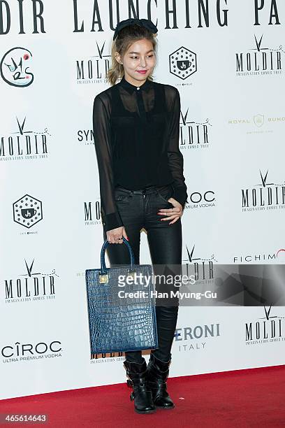 South Korean model Song Hae-Na attends the Moldir Launching Party on January 24, 2014 in Seoul, South Korea.