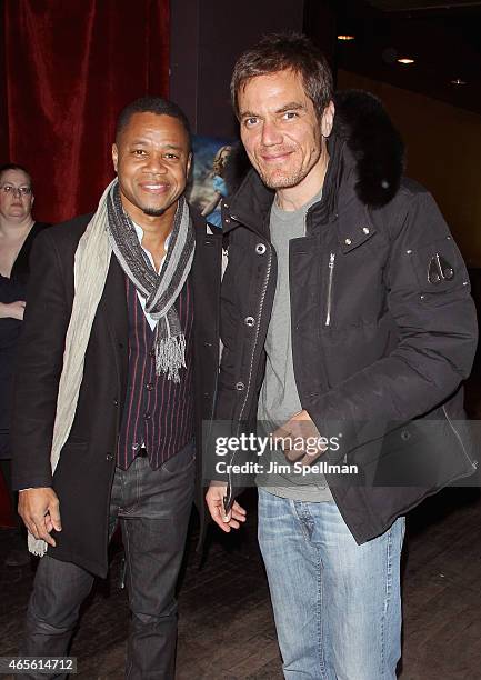 Actors Cuba Gooding Jr. And Michael Shannon attend a screening of Disney's "Cinderella" hosted by The Cinema Society and Stuart Weitzman at Tribeca...