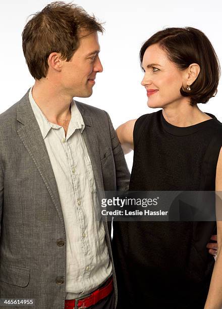 Actress Elizabeth McGovern and director Donald Rice are photographed on April 21, 2010 in New York City.