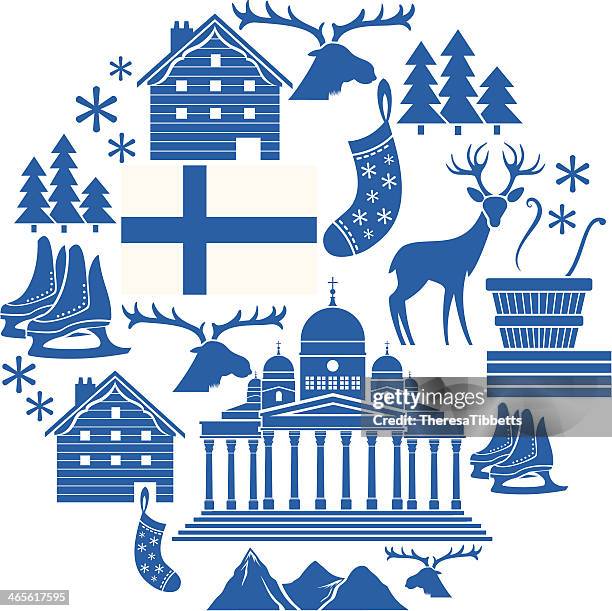 stockillustraties, clipart, cartoons en iconen met finland icon set - helsinki