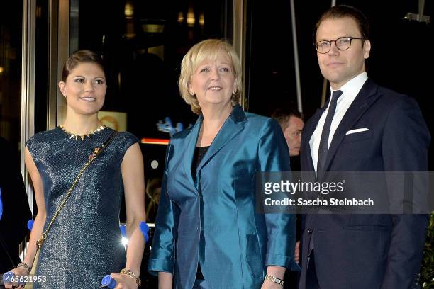 Crown Princess Victoria of Sweden and Prince Daniel of Sweden arrive for a meeting with Hannelore Kraft , Prime Minister of North Rhine-Westphalia...