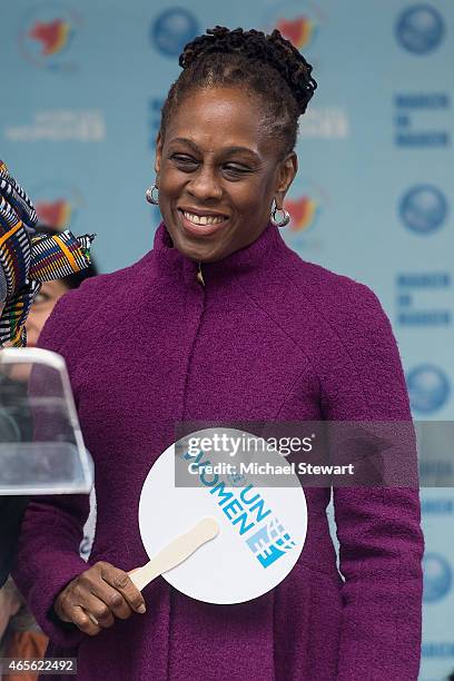 Chirlane McCray attends the 2015 International Women's Day March at Dag Hammarskjold Plaza on March 8, 2015 in New York City.