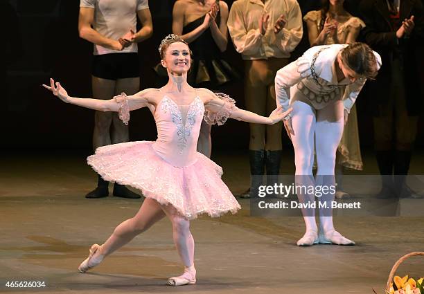 Daria Klimentova and Vadim Muntagirov on stage as the London Coliseum host the 10th anniversary of the Russian Ballet Icons Gala at London Coliseum...