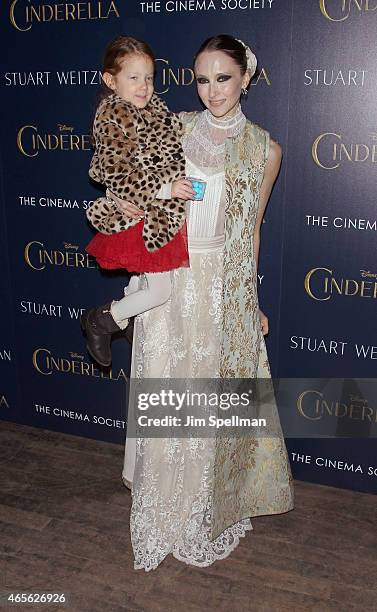 Designer Stacey Bendet and daughter attend a screening of Disney's "Cinderella" hosted by The Cinema Society and Stuart Weitzman at Tribeca Grand...