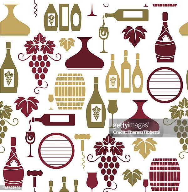 wine repeat pattern - red wine stock illustrations