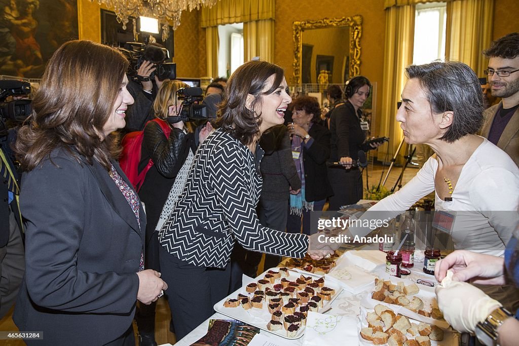 Italian politician Laura Boldrini atends International Women's Day organization