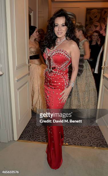 Nancy Dell'Olio attends as the London Coliseum host the 10th Anniversary of the Russian Ballet Icons Gala after-party at The Savoy on March 8, 2015...
