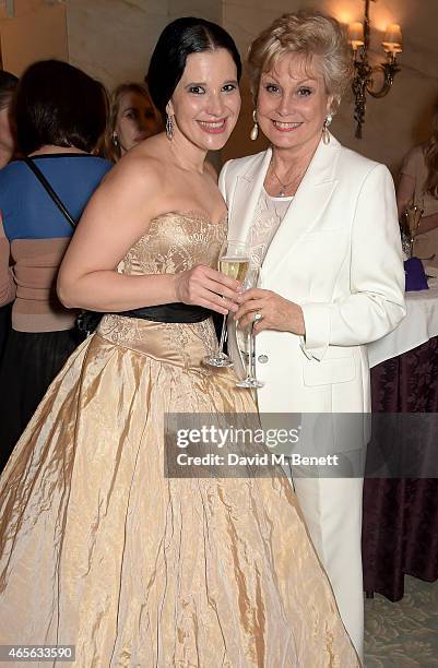 Olga Balakleets and Angela Rippon attend as the London Coliseum host the 10th Anniversary of the Russian Ballet Icons Gala after-party at The Savoy...