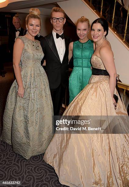 Stephanie Gorbounova, Marinika Smirnova and Olga Balakleets attend as the London Coliseum host the 10th Anniversary of the Russian Ballet Icons Gala...