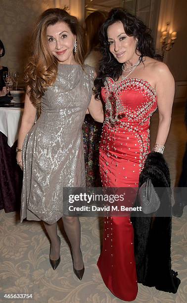 Ivana Daniell and Nancy Dell'Olio attend as the London Coliseum host the 10th Anniversary of the Russian Ballet Icons Gala after-party at The Savoy...