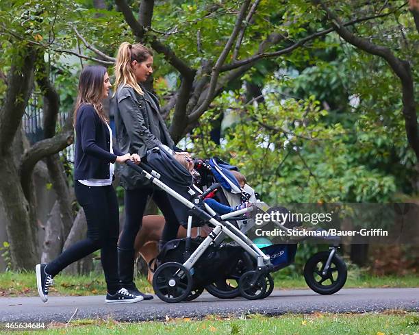 Gisele Bundchen and her son Benjamin Rein Brady are seen on September 22, 2012 in Boston, Massachusetts.