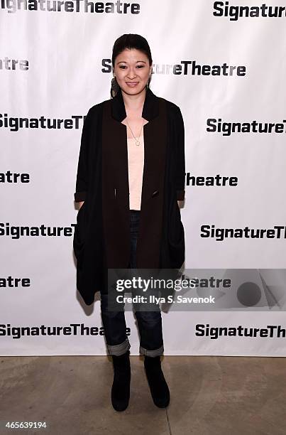 Actress Jennifer Lim attends "The Liquid Plane" Opening Night Party at Signature Theatre Company's The Pershing Square Signature Center on March 8,...