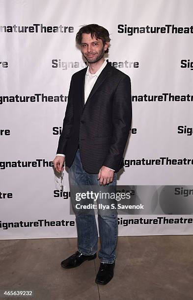 Actor Karl Miller attends "The Liquid Plane" Opening Night Party at Signature Theatre Company's The Pershing Square Signature Center on March 8, 2015...