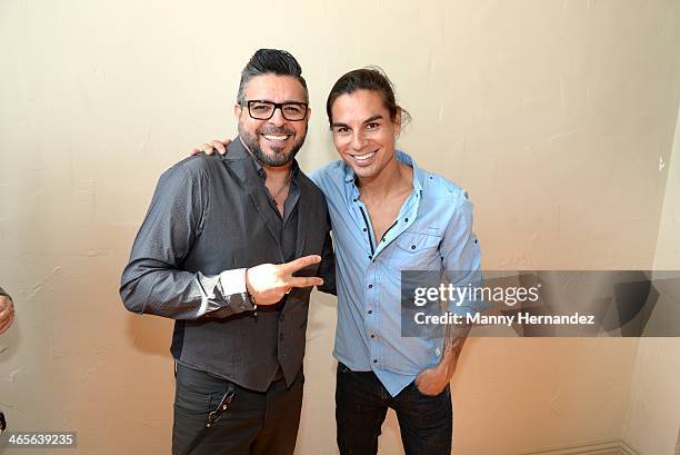 Luis Enrique and Julio Iglesias Jr. Attend the Press Conference to announce nominees for 2014 Induction to the Latin Songwriters Hall of Fame in...