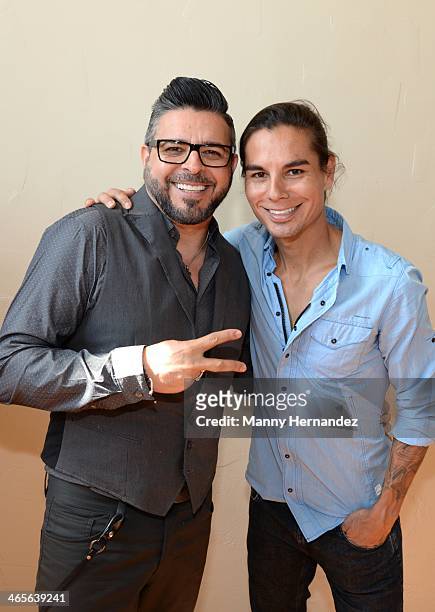 Luis Enrique and Julio Iglesias Jr. Attend the Press Conference to announce nominees for 2014 Induction to the Latin Songwriters Hall of Fame in...